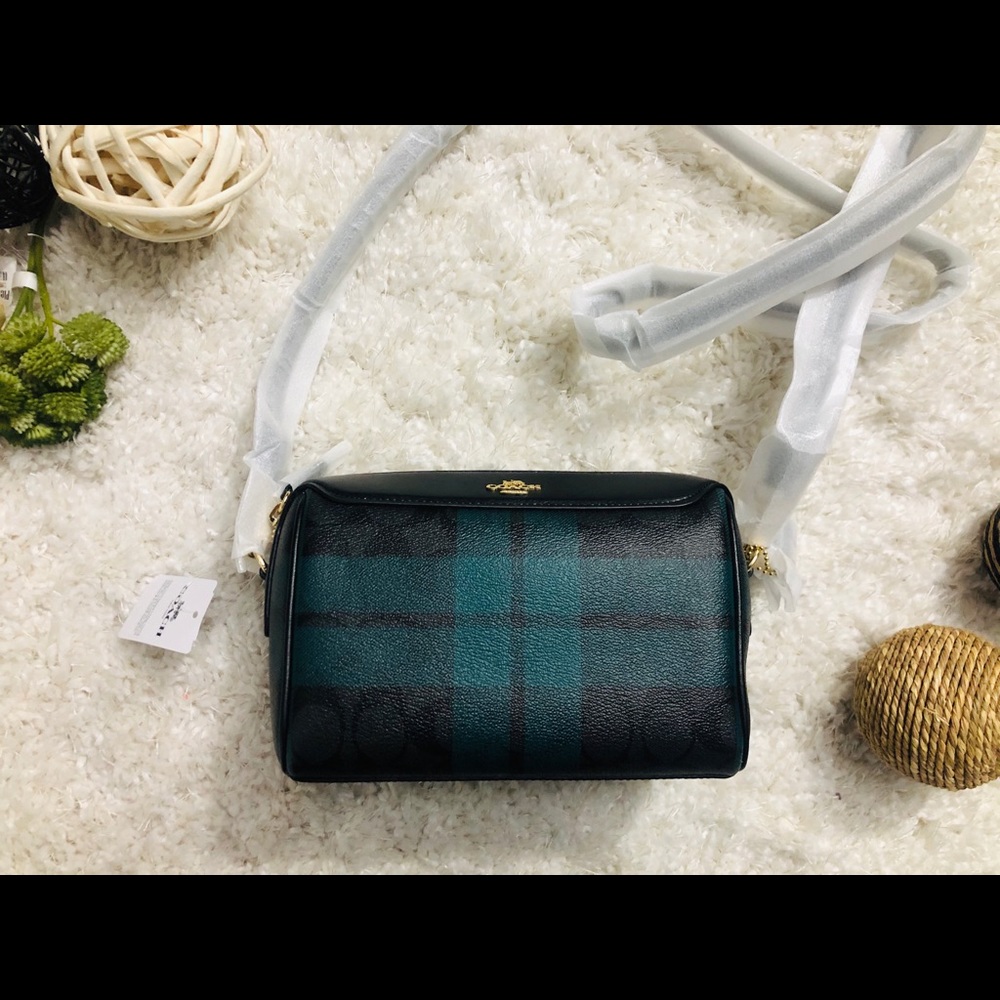 Coach Signature C Field Plaid Benette 80069